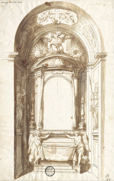 Entwurf für einen Altar von Antonio Gherardi